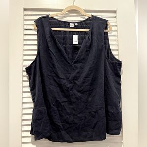 NWT GAP Peplum Navy Tank XXL